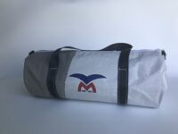 Roundbag Segeltasche aus Dacron weiss grau „Mittel „