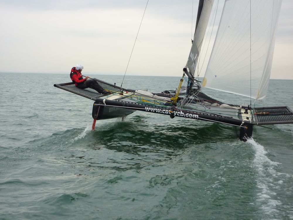 High Performance Line – Segel von VM Sails auf foilendem Katamaran